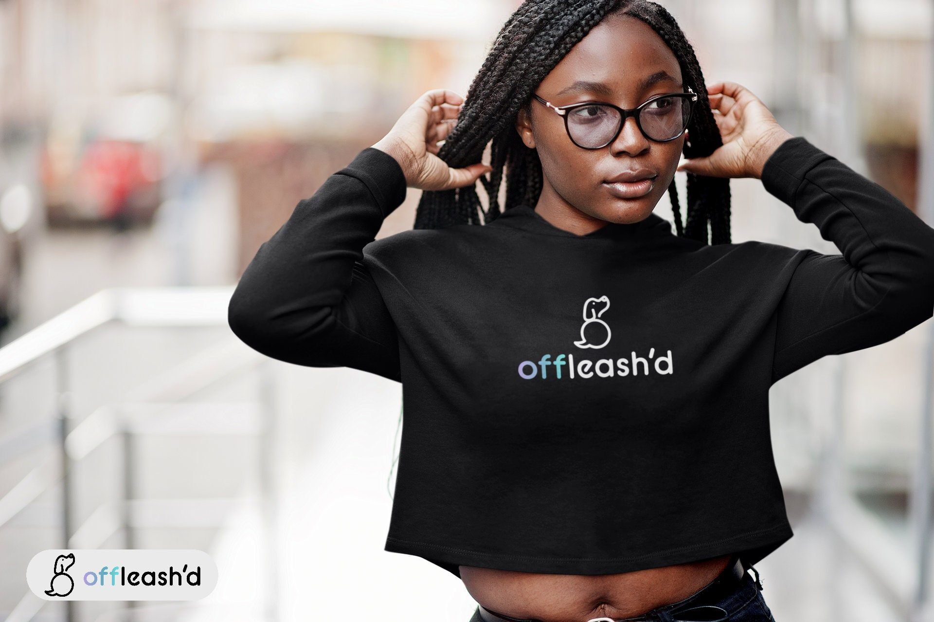 Offleashd Women's Crop Hoodie - Image 3